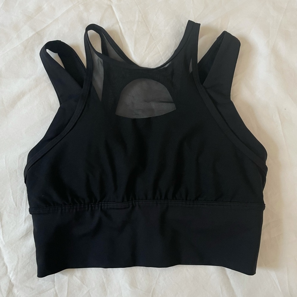LULULEMON BLACK MESH SPORTS BRA